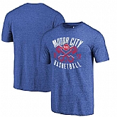 Detroit Pistons Royal Motor City Pistons Hometown Collection Fanatics Branded Tri-Blend T-Shirt,baseball caps,new era cap wholesale,wholesale hats